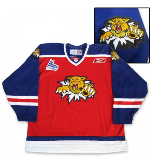 Custom QMJHL Moncton Wildcats Hockey Jersey Red